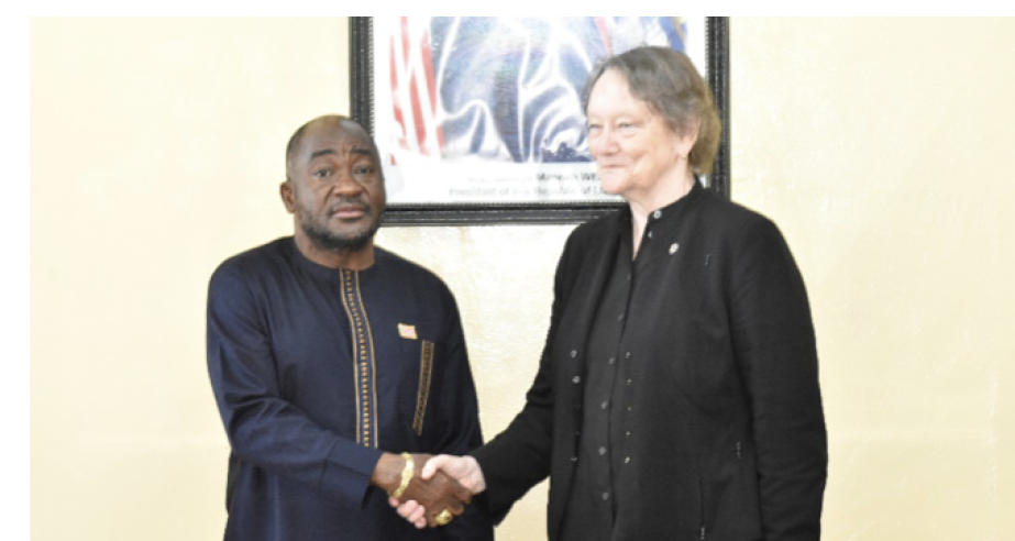 Liberia’s Foreign Minister H.E. Amb. Dee-Maxwell Saah Kemayah, Sr., along with Madam Jane Connors, Assistant Secretary-General/ Victims’ Rights Advocate for the United Nations