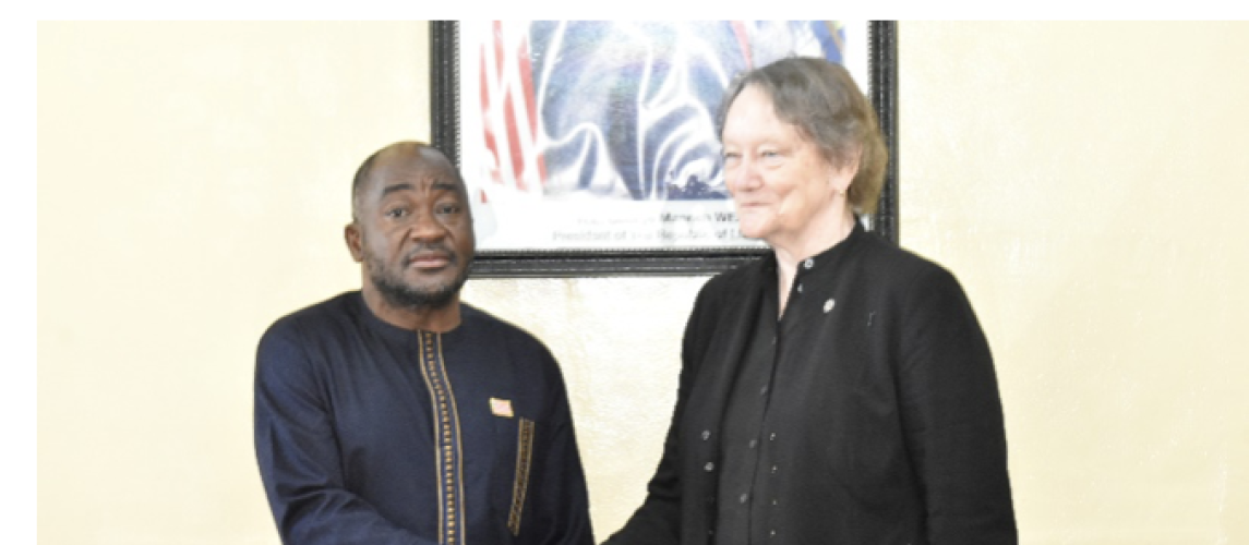 Liberia’s Foreign Minister H.E. Amb. Dee-Maxwell Saah Kemayah, Sr., along with Madam Jane Connors, Assistant Secretary-General/ Victims’ Rights Advocate for the United Nations