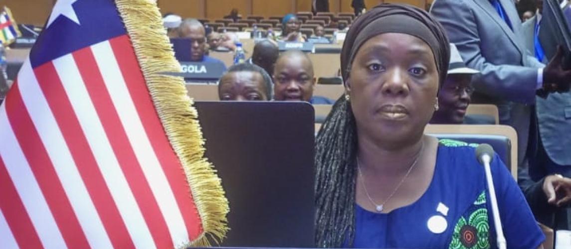 H.E. Madam Sara Beysolow Nyanti, Minister of Foreign Affairs and Dean of the Cabinet, Republic of Liberia.