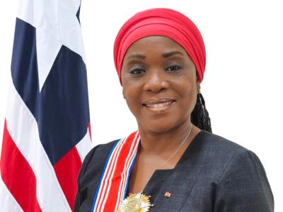 H.E. Rev. Sara Beysolow Nyanti, Minister of Foreign Affairs and Dean of the Cabinet.