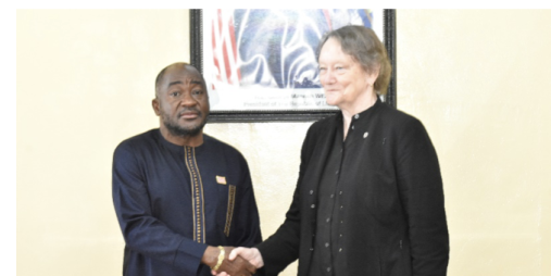 Liberia’s Foreign Minister H.E. Amb. Dee-Maxwell Saah Kemayah, Sr., along with Madam Jane Connors, Assistant Secretary-General/ Victims’ Rights Advocate for the United Nations