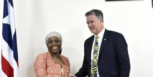 Outgoing Swedish Ambassador Bids Farewell to Foreign Minister Nyanti --As Minister Nyanti Extols Sweden for Continued Bilateral Support