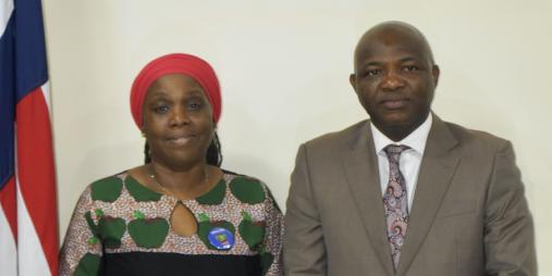 Delegation of African, Caribbean, and Pacific Parliament-Sierra Leone Chapter Pays a Courtesy call on Foreign Minister Nyanti.
