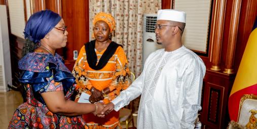 Foreign Minister Nyanti Meets With Chadian President Mahamat Idriss Deby for UNSC Non-Permanent Seat Bid 